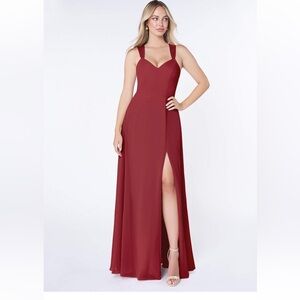 Azazie Burgundy Wedding Dress